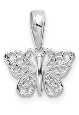 very nice butterfly white gold baby charm